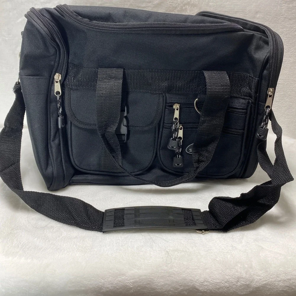 Samsonite Black Nylon Duffel‎ Carry On Travel Weekend Overnight Shoulder Strap